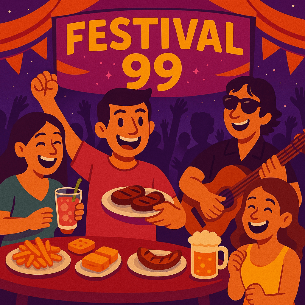 11 Setembro 🔥 Festival 99 Churras - Quinta - 18:00 às 22:00 horas 🔥 Event Event