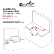 Churrasqueira Char-Broil Signature 4Q -Infravermelho - EMBUTIR (E4) - Infravermelho