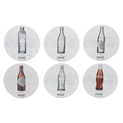 Conjunto 6 Porta Copos em Cortiça Coca-Cola Bottles Bege | Churras