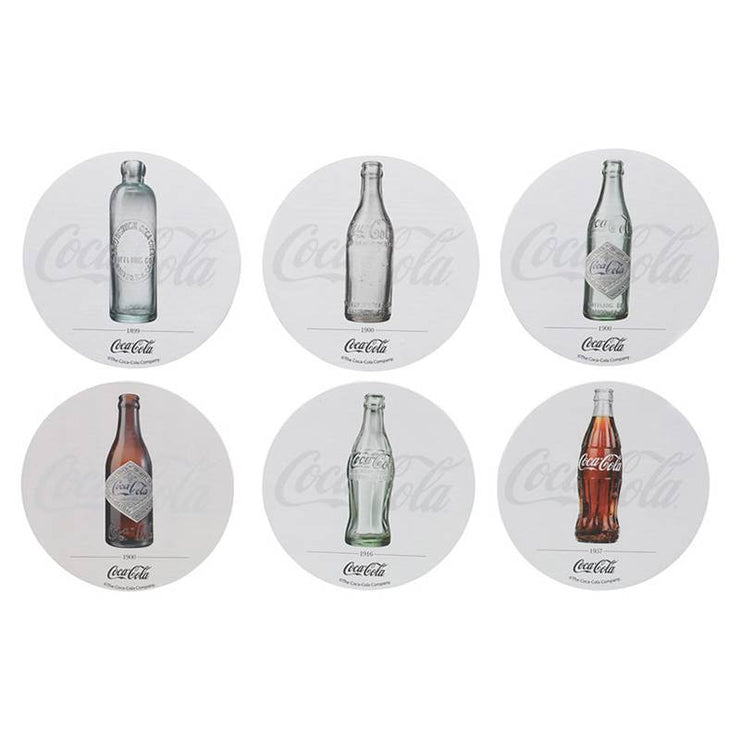 Conjunto 6 Porta Copos em Cortiça Coca-Cola Bottles Bege | Churras
