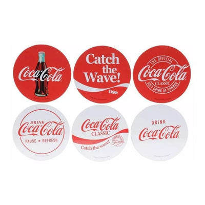 Conjunto 6 Porta Copos em Cortiça Coca-Cola Classic Vermelho | Churras