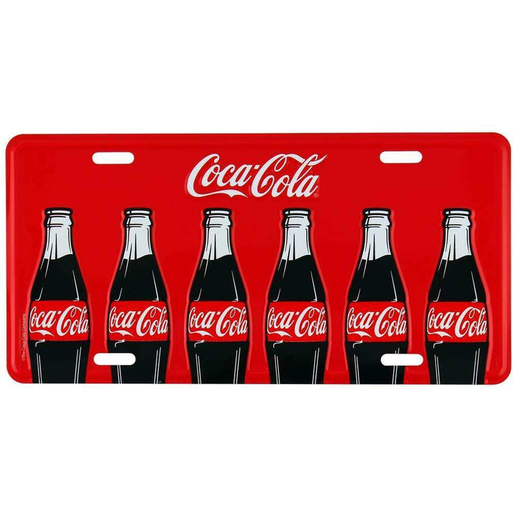 Placa Decorativa de Carro Coca-Cola Bottles Vermelho | Churras